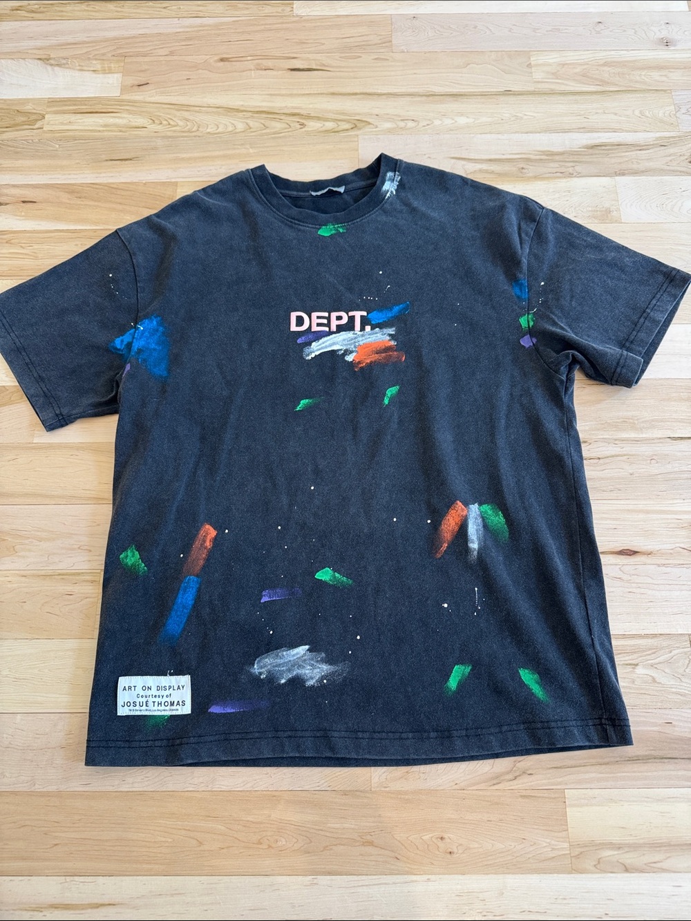 Gallery Dept. black paint splatter t-shirt tee-Rare-Art on Display-Josue Thomas